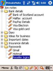 Passwords Manager for Pocket PC